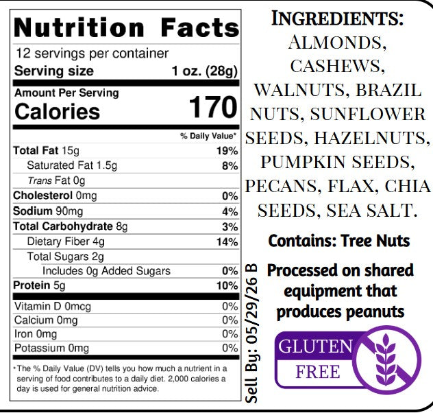 Mixed Nuts & Seeds Nutbutter