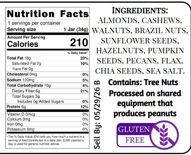 Mixed Nuts & Seeds Nutbutter