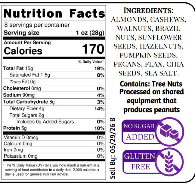 Mixed Nuts & Seeds Nutbutter