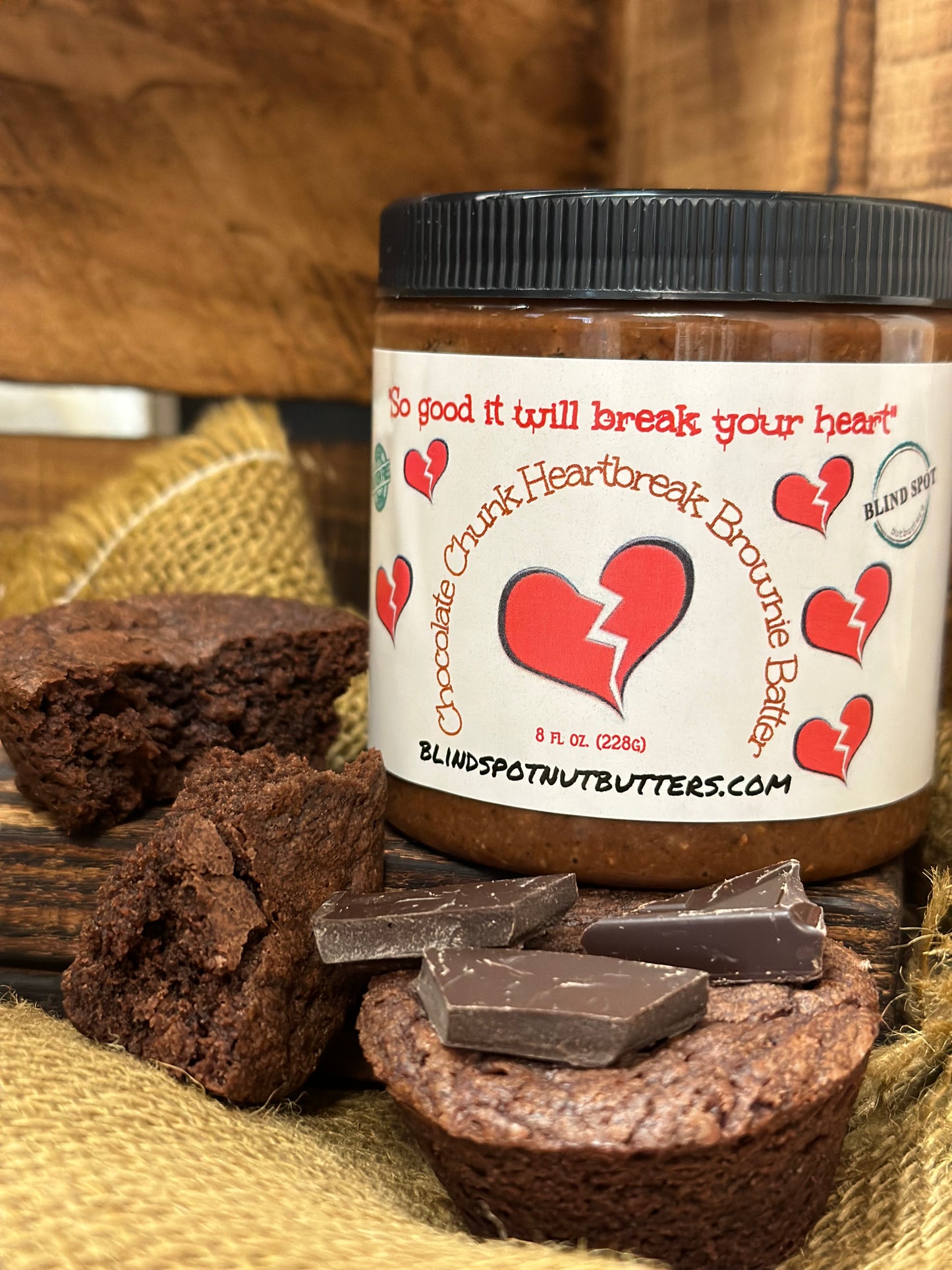 Chocolate Chunk Heartbreak Brownie Batter