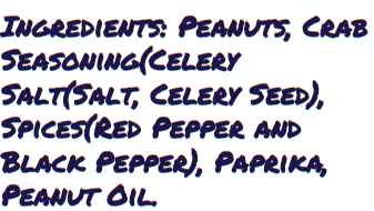 Crabby 🦀Flavored Peanuts, Maryland Style Seasoning